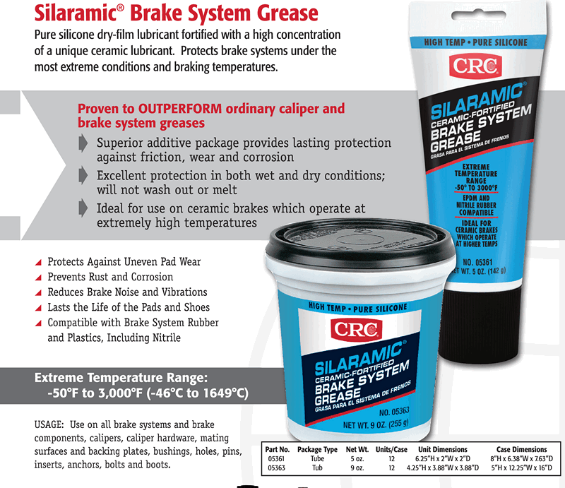 CRC Silaramic Brake System Grease силиконовая для направляющих Oilchoice.ru